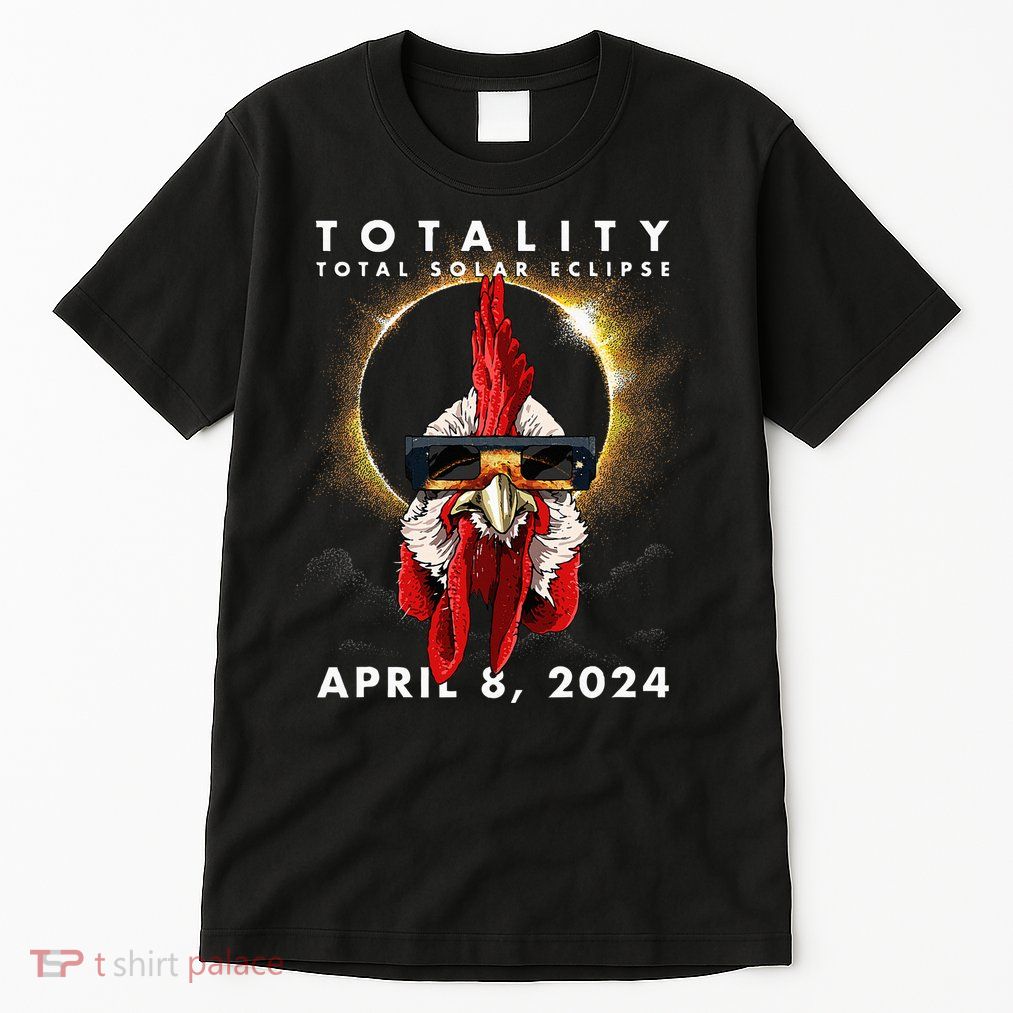 Solar Eclipse 2024 Chicken Rooster Tall T-Shirt