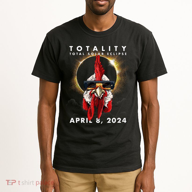 Solar Eclipse 2024 Chicken Rooster Tall T-Shirt
