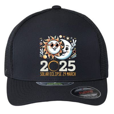 Solar Eclipse 2025 Partial Eclipse 2025 29 March Design Gift Flexfit Unipanel Trucker Cap