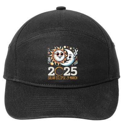 Solar Eclipse 2025 Partial Eclipse 2025 29 March Design Gift 7-Panel Snapback Hat