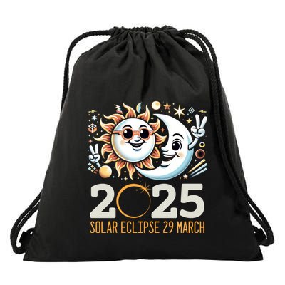 Solar Eclipse 2025 Partial Eclipse 2025 29 March Design Gift Drawstring Bag