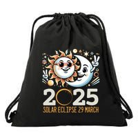Solar Eclipse 2025 Partial Eclipse 2025 29 March Design Gift Drawstring Bag