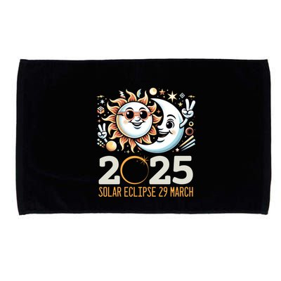 Solar Eclipse 2025 Partial Eclipse 2025 29 March Design Gift Microfiber Hand Towel