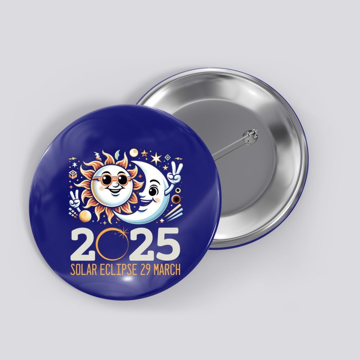 Solar Eclipse 2025 Partial Eclipse 2025 29 March Design Gift Button