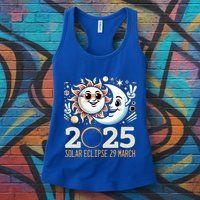 Solar Eclipse 2025 Partial Eclipse 2025 29 March Design Gift Womens Tank Top