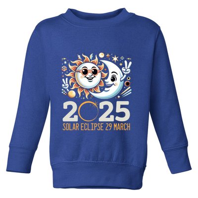 Solar Eclipse 2025 Partial Eclipse 2025 29 March Design Gift Toddler Sweatshirt