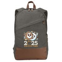 Solar Eclipse 2025 Partial Eclipse 2025 29 March Design Gift Cotton Canvas Backpack