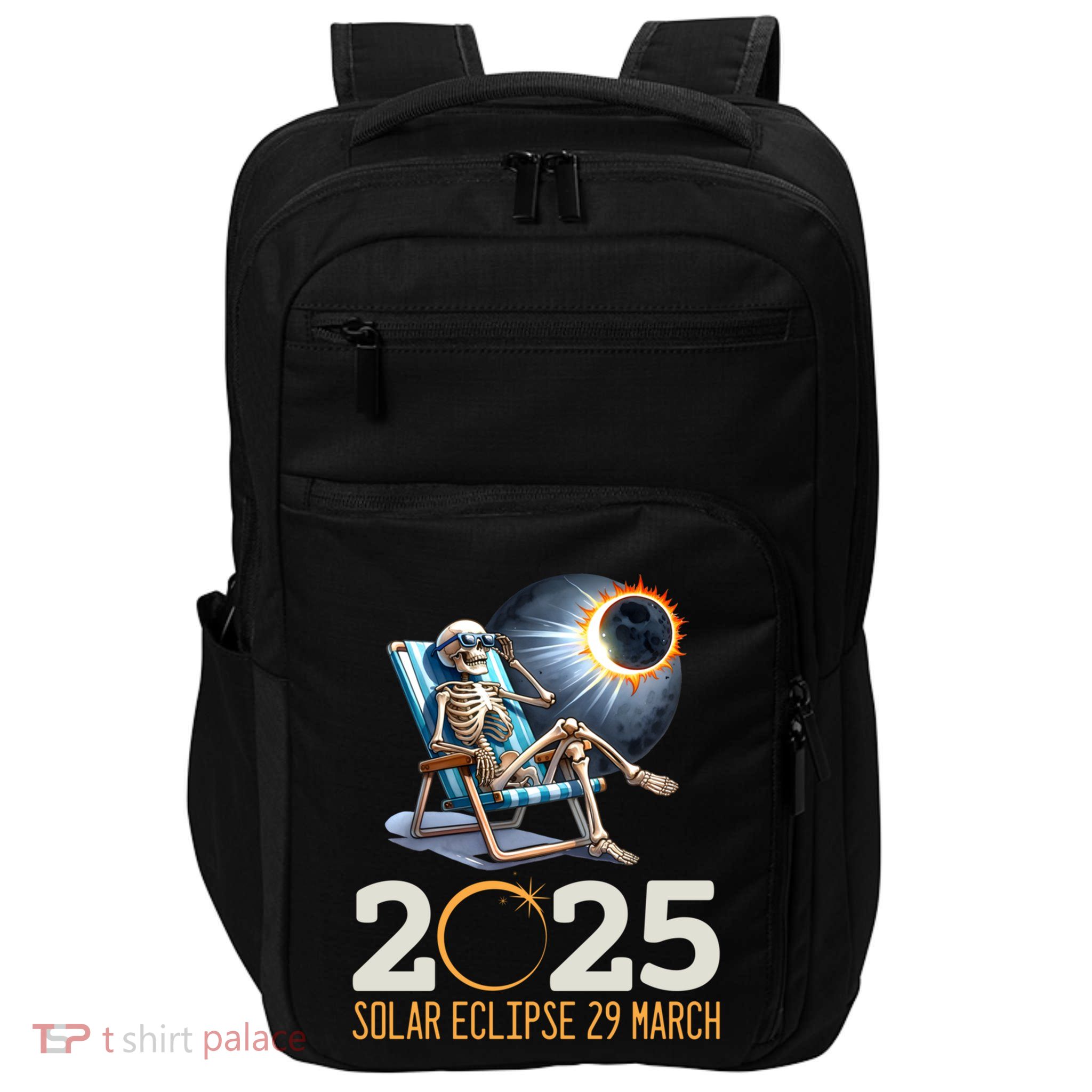 Solar Eclipse 2025 Partial Eclipse 2025 29 March Design Gift Impact Tech Backpack