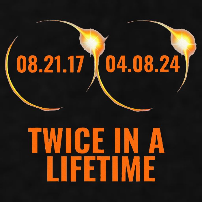 Solar Eclipse 2024 Twice In A Lifetime Solar Eclipse Ladies PosiCharge Tri-Blend Wicking Tank