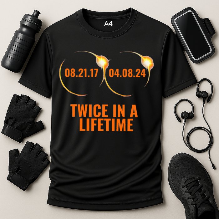 Solar Eclipse 2024 Twice In A Lifetime Solar Eclipse Performance Shirt