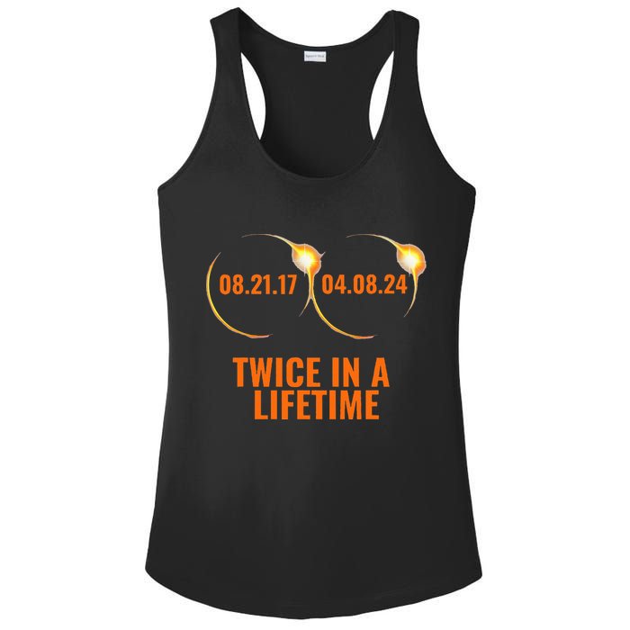 Solar Eclipse 2024 Twice In A Lifetime Solar Eclipse Ladies PosiCharge Competitor Racerback Tank