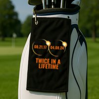 Solar Eclipse 2024 Twice In A Lifetime Solar Eclipse Golf Towel