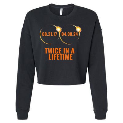 Solar Eclipse 2024 Twice In A Lifetime Solar Eclipse Cropped Pullover Crew