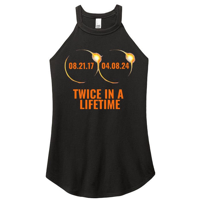 Solar Eclipse 2024 Twice In A Lifetime Solar Eclipse Women's Perfect Tri Rocker Tank