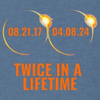 Solar Eclipse 2024 Twice In A Lifetime Solar Eclipse Garment-Dyed Sweatshirt