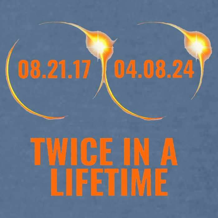 Solar Eclipse 2024 Twice In A Lifetime Solar Eclipse Garment-Dyed Sweatshirt