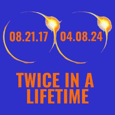 Solar Eclipse 2024 Twice In A Lifetime Solar Eclipse T-Shirt