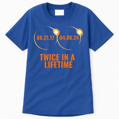 Solar Eclipse 2024 Twice In A Lifetime Solar Eclipse Tall T-Shirt