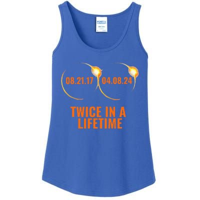 Solar Eclipse 2024 Twice In A Lifetime Solar Eclipse Ladies Essential Tank