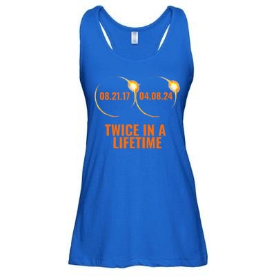 Solar Eclipse 2024 Twice In A Lifetime Solar Eclipse Ladies Essential Flowy Tank