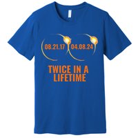 Solar Eclipse 2024 Twice In A Lifetime Solar Eclipse Premium T-Shirt