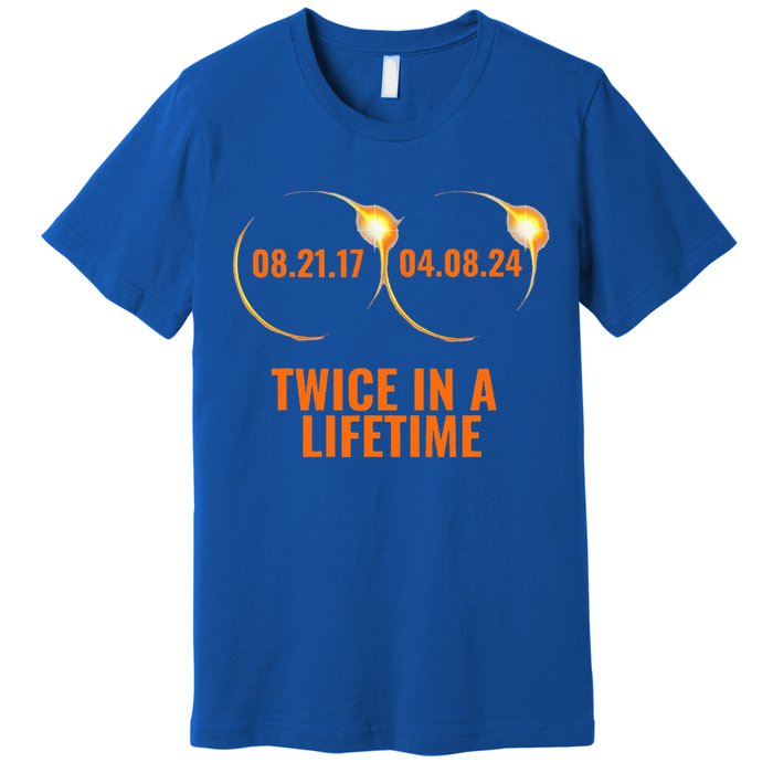 Solar Eclipse 2024 Twice In A Lifetime Solar Eclipse Premium T-Shirt