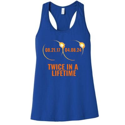 Solar Eclipse 2024 Twice In A Lifetime Solar Eclipse Women's Racerback Tank