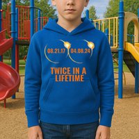 Solar Eclipse 2024 Twice In A Lifetime Solar Eclipse Kids Hoodie