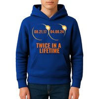 Solar Eclipse 2024 Twice In A Lifetime Solar Eclipse Kids Hoodie