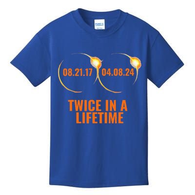 Solar Eclipse 2024 Twice In A Lifetime Solar Eclipse Kids T-Shirt