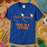 Solar Eclipse 2024 Twice In A Lifetime Solar Eclipse Kids T-Shirt