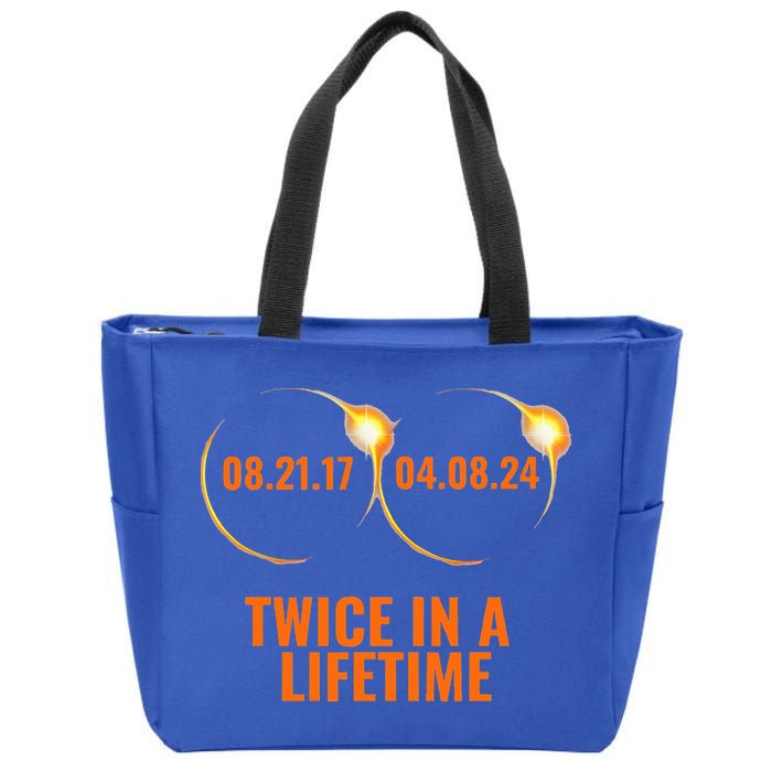 Solar Eclipse 2024 Twice In A Lifetime Solar Eclipse Zip Tote Bag