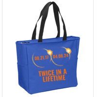 Solar Eclipse 2024 Twice In A Lifetime Solar Eclipse Zip Tote Bag