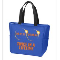 Solar Eclipse 2024 Twice In A Lifetime Solar Eclipse Zip Tote Bag