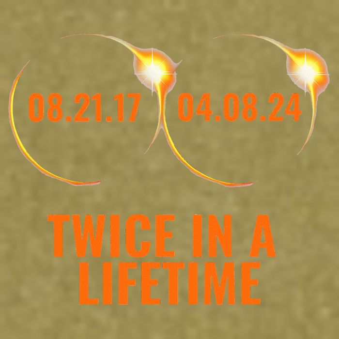 Solar Eclipse 2024 Twice In A Lifetime Solar Eclipse Garment-Dyed Women's Muscle Tee