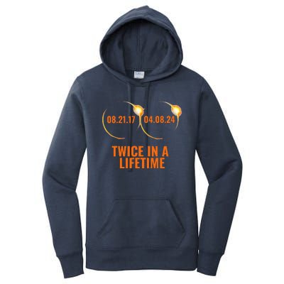 Solar Eclipse 2024 Twice In A Lifetime Solar Eclipse Women's Pullover Hoodie