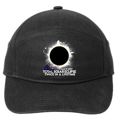 Solar Eclipse 2024 Twice In A Lifetime 2017 Totality 7-Panel Snapback Hat