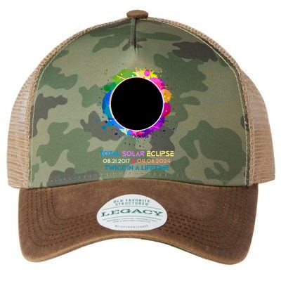 Solar Eclipse 2024 Twice In A Lifetime 2017 Totality Legacy Tie Dye Trucker Hat