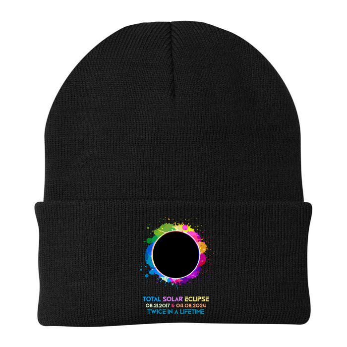 Solar Eclipse 2024 Twice In A Lifetime 2017 Totality Knit Cap Winter Beanie