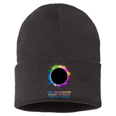 Solar Eclipse 2024 Twice In A Lifetime 2017 Totality Sustainable Knit Beanie