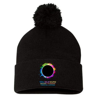 Solar Eclipse 2024 Twice In A Lifetime 2017 Totality Pom Pom 12in Knit Beanie