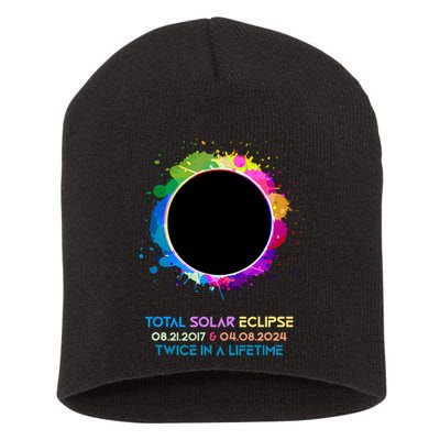 Solar Eclipse 2024 Twice In A Lifetime 2017 Totality Short Acrylic Beanie