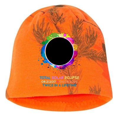 Solar Eclipse 2024 Twice In A Lifetime 2017 Totality Kati - Camo Knit Beanie