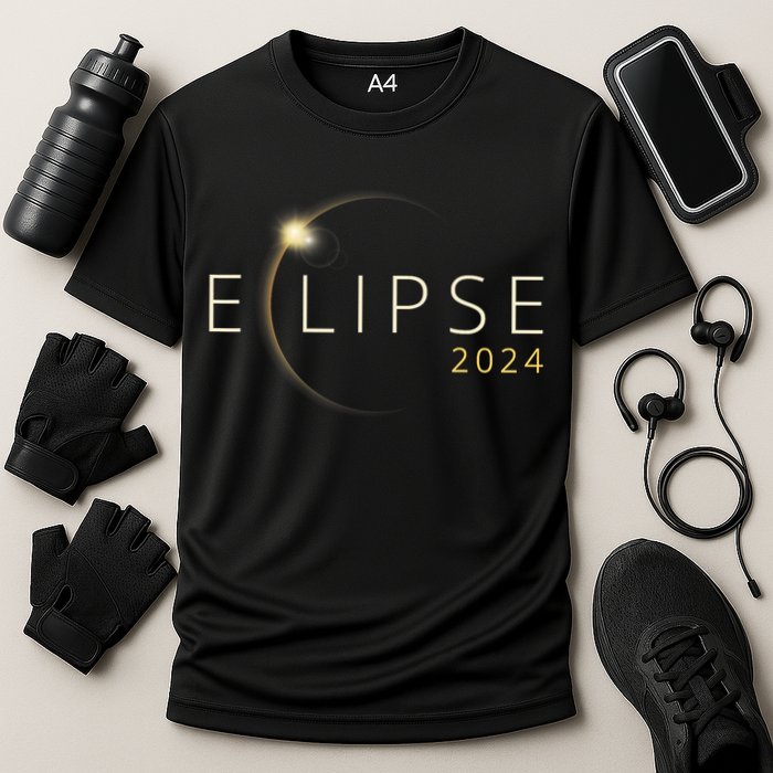 Solar Eclipse 2024 Total Solar Eclipse 4.08.24 Trending Design Eclipse Cooling Performance Crew T-Shirt