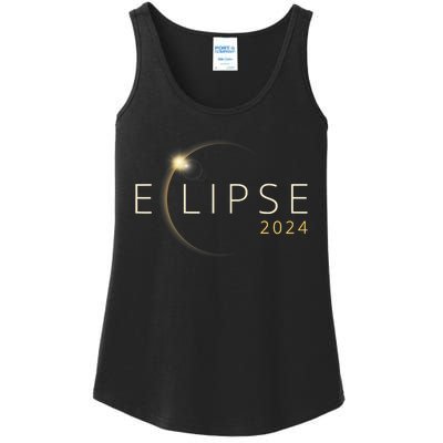 Solar Eclipse 2024 Total Solar Eclipse 4.08.24 Trending Design Eclipse Ladies Essential Tank