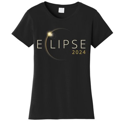 Solar Eclipse 2024 Total Solar Eclipse 4.08.24 Trending Design Eclipse Women's T-Shirt