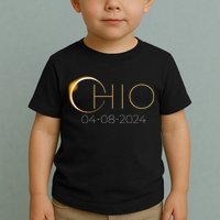 Solar Eclipse 2024 State Ohio Total Solar Eclipse Toddler T-Shirt