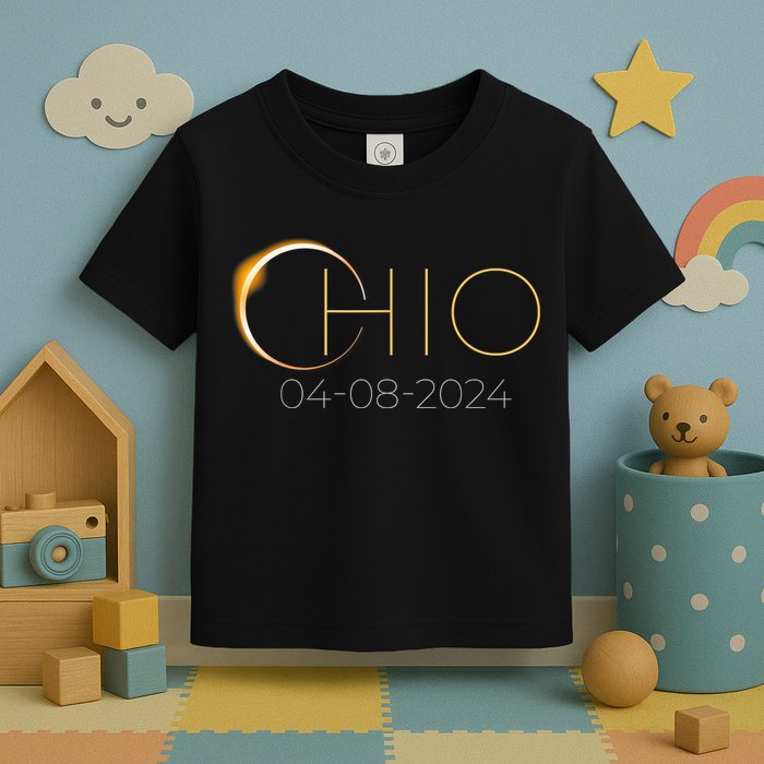 Solar Eclipse 2024 State Ohio Total Solar Eclipse Toddler T-Shirt