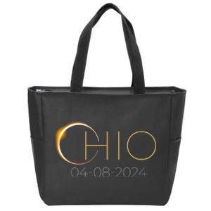 Solar Eclipse 2024 State Ohio Total Solar Eclipse Zip Tote Bag