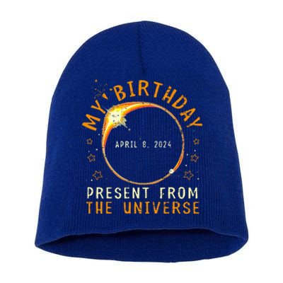 Solar Eclipse 2024 Birthday Present 4.8.24 Totality Universe Short Acrylic Beanie